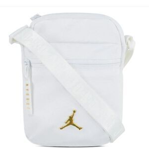 Jordan White and Gold Crossbody Bag